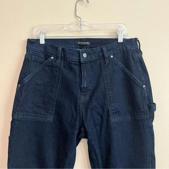 Banana Republic Mens’s Athletic Utility Jeans Dark Wash Size 33x32 - Picture 5 of 16